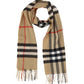 The Classic Check Cashmere Scarf - Archive Beige