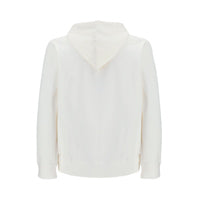 Double Heart Zip Hoodie - White