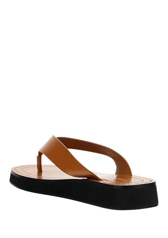 Ginza Leather Sandals - Tan