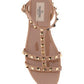 Rockstud Flat Rubber Sandals - Poudre