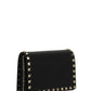 Rockstud Grainy Calfskin Chain Pouch - Black.
