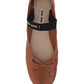 Satin Ballerinas - Cocoa Brown