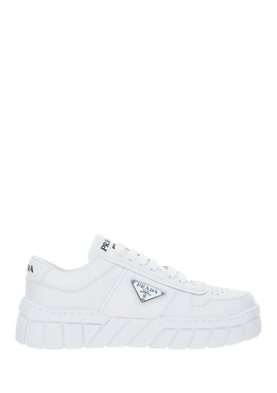 Perforated Leather Sneakers - White.