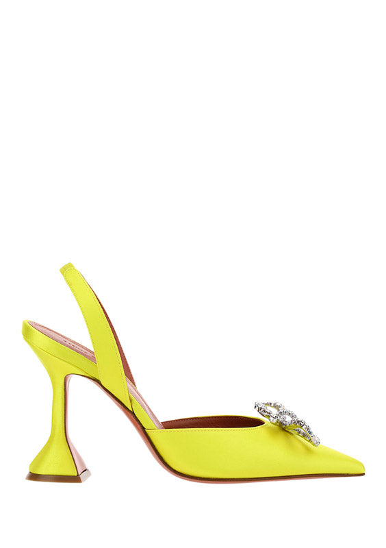Rosie Sling Satin Pump - Yellow