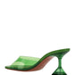 Lupita Glass 70mm PVC Mules - Green