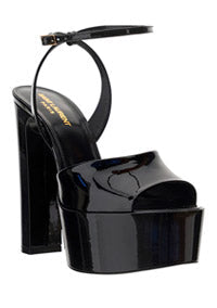 Jodie Platform Sandals In Patent Leather - Black