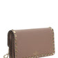 Rockstud Grainy Calfskin Chain Pouch - Poudre
