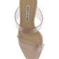 Scolto PVC Open Toe Mules - Beige.