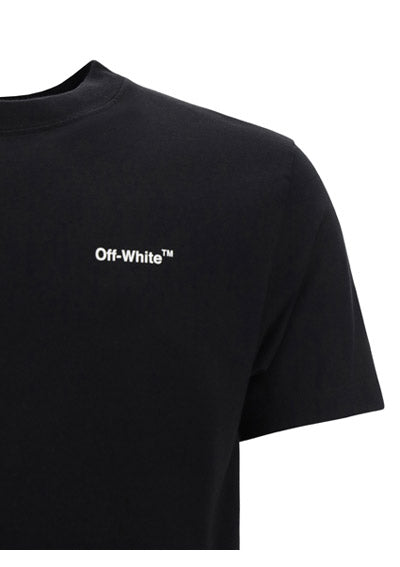 Chain Arrows-Print T-Shirt - Black