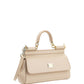 Small Sicily Bag in Dauphine Calfskin - Nude