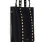 Rockstud Calfskin Leather Tote - Black.