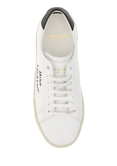 Court Classic SL/06 Embroidered Sneakers in Leather - Optic White