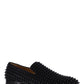 Dandelion Spikes Loafers in Suede - Black