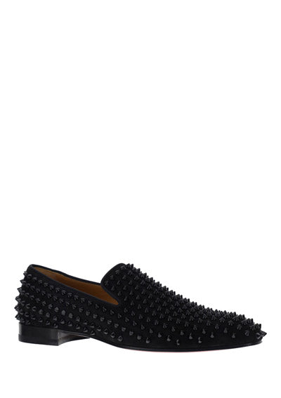 Dandelion Spikes Loafers in Suede - Black