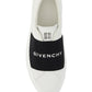Sneakers In Leather With Givenchy Webbing - Black / White