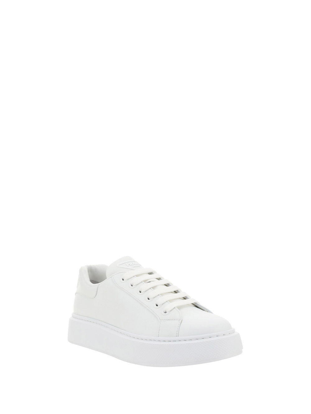 Prada Macro Leather Sneakers - White.