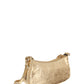 Le Cagole Mini Purse With Chain Metallized With Rhinestones - Golden