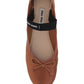 Satin Ballerinas - Cocoa Brown