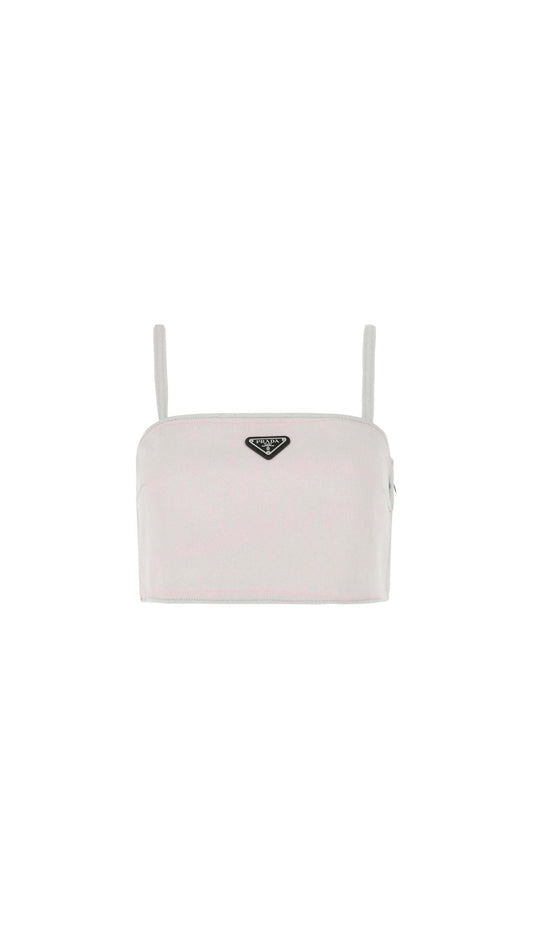 Denim Crop Top - Pale Pink