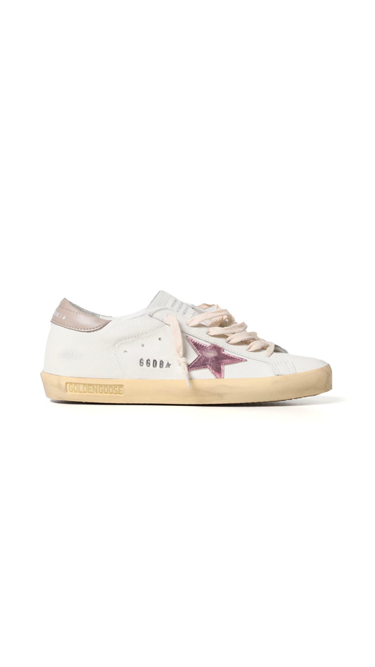 Super Star Sneakers - White/Metallic Pink