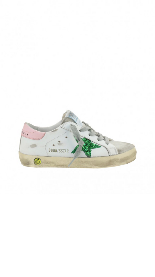 Superstar Sneakers in Glitter - Green / Pink