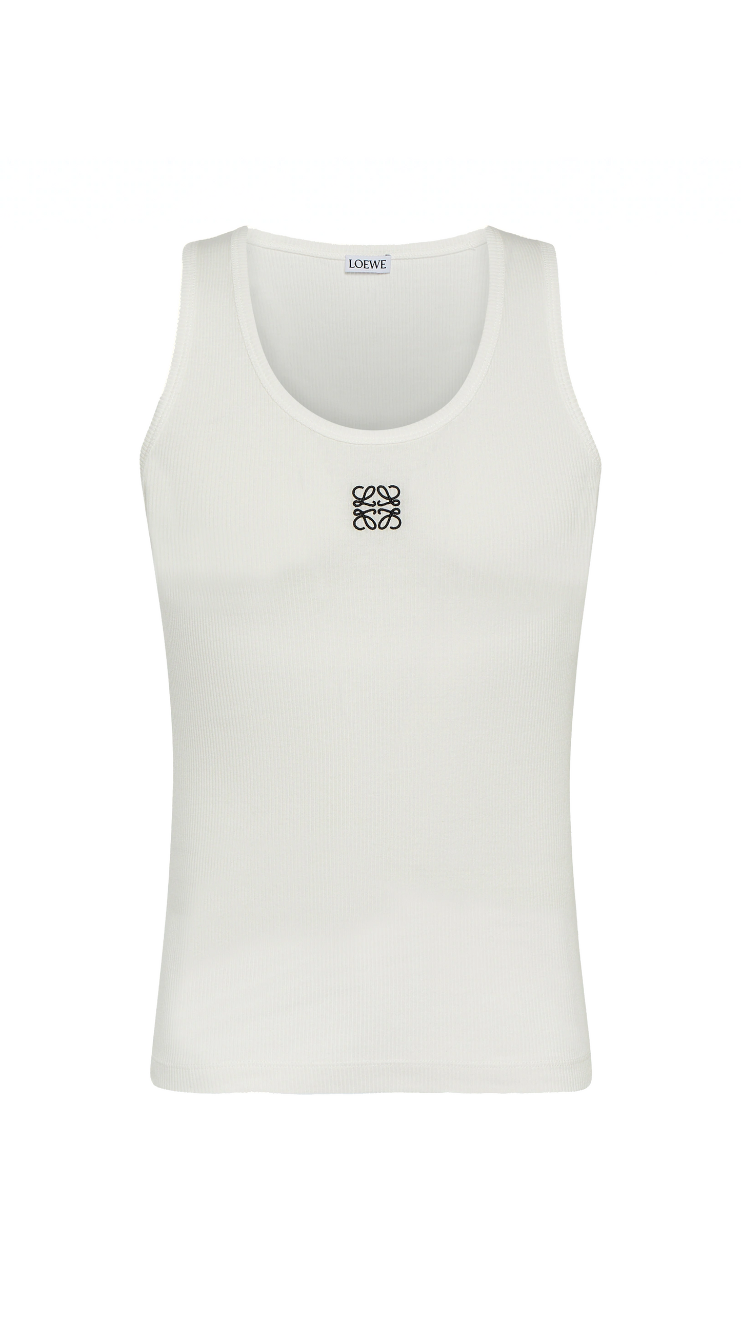 Anagram Tank Top in Cotton - White