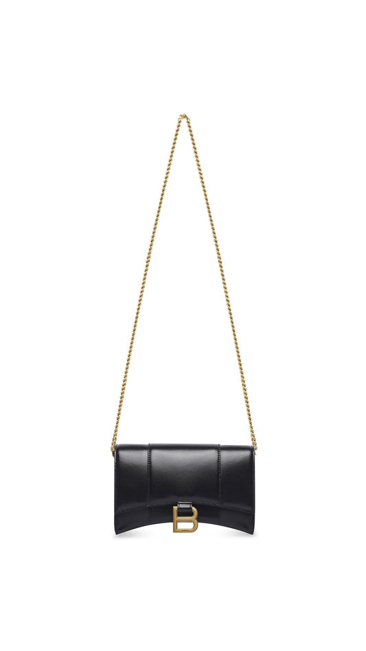 Hourglass Wallet On Chain - Black