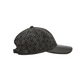 Anagram Cap In Jacquard and Calfskin - Anthracite / Black
