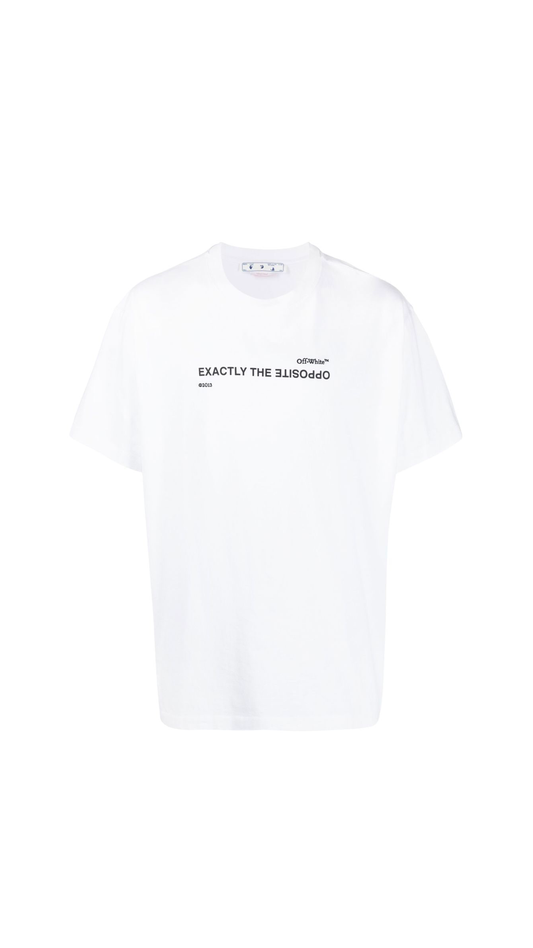 Spiral Opp Over S/S Tee - White