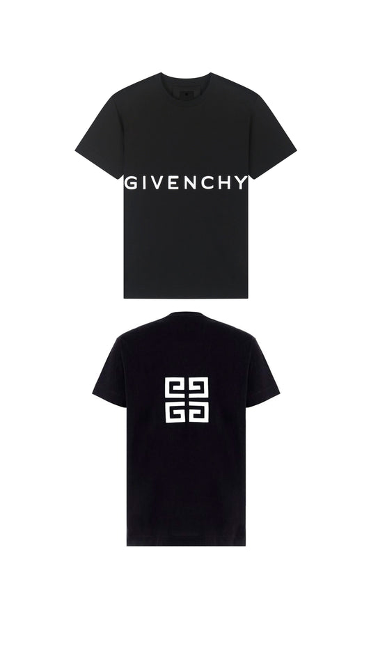 4G Embroidered Oversized T-Shirt - Black.
