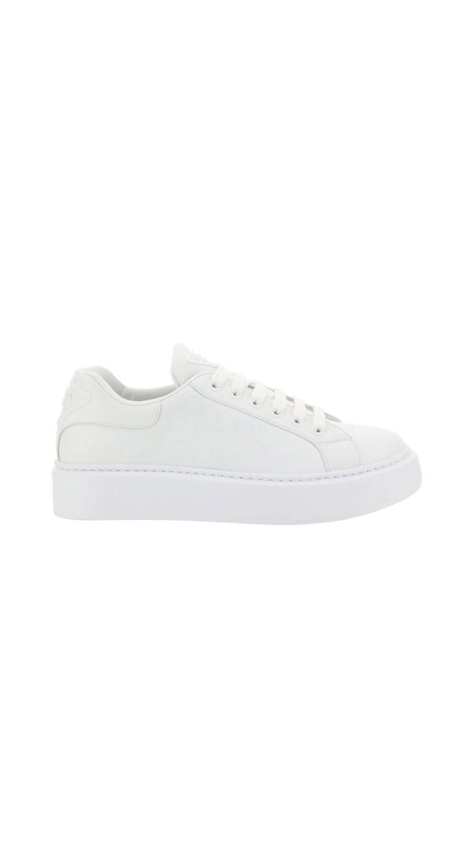 Prada Macro Leather Sneakers - White.