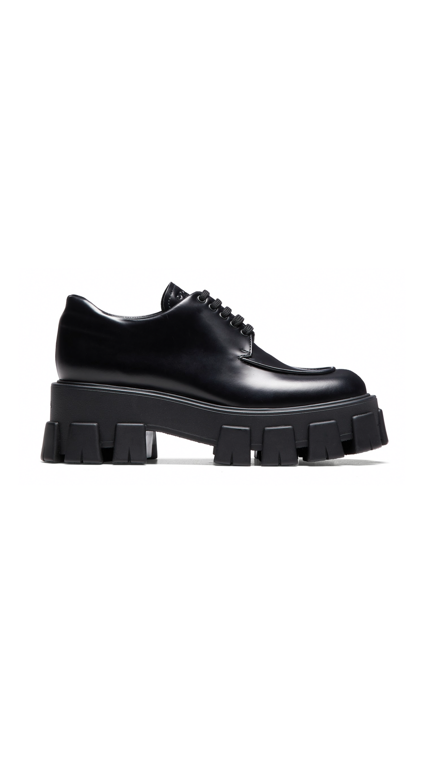 Monolith Brushed Leather Lace-up Shoe - Black