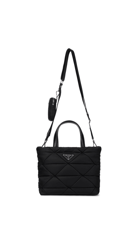 Re-Nylon Padded Tote Bag - Black.