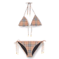 Vintage Check Triangle Bikini - Archive Beige