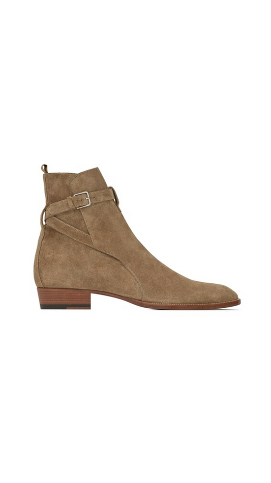 Wyatt Jodhpur Boots In Suede - Tobacco
