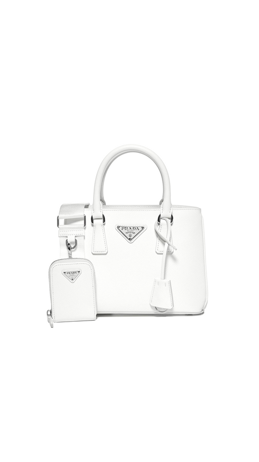 Saffiano Galleria Mini Bag - White.