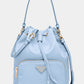 Prada Duet Re-Nylon Bucket shoulder bag - Celeste