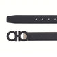 Reversible and Adjustable Gancini Belt - Black