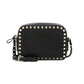 Rockstud Crossbody Bag in Grainy Calfskin Leather - Black