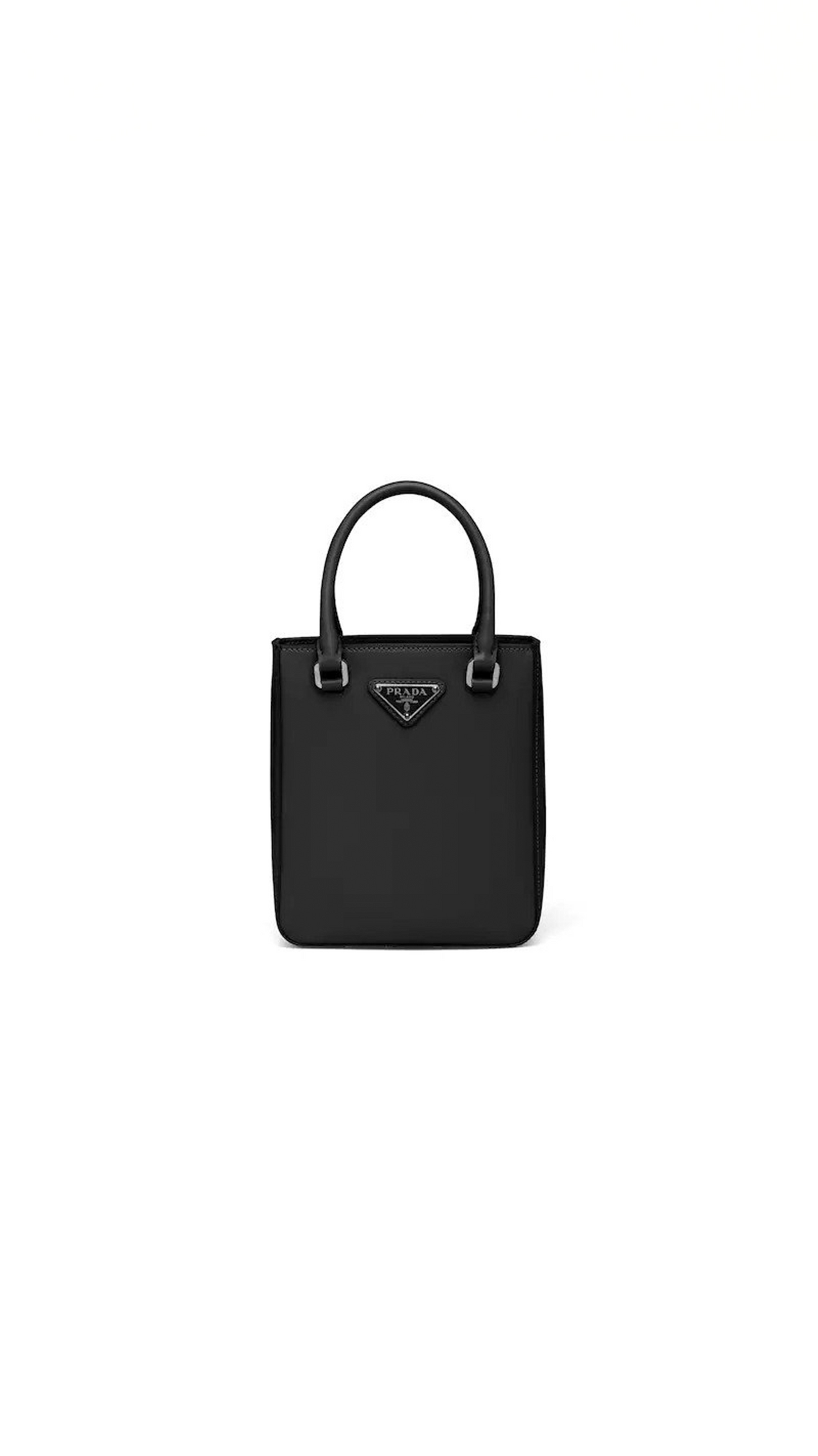 Small Brushed Leather Tote - Black