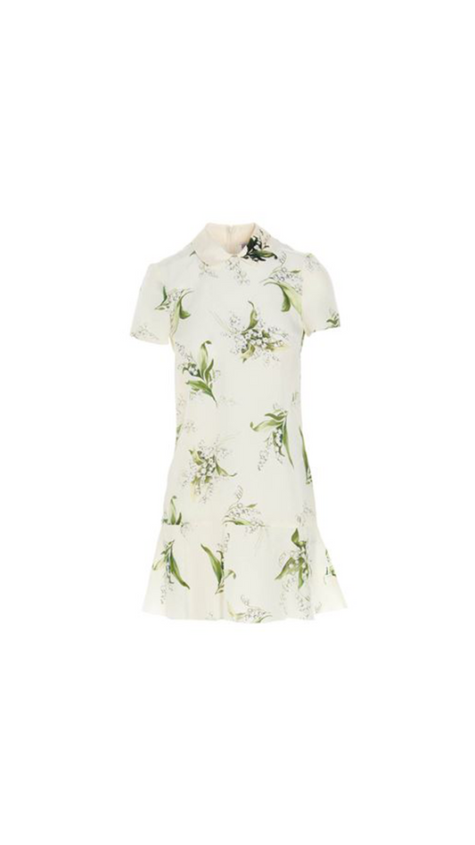 Lily Print Dress - Ivory