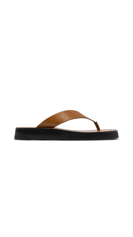 Ginza Leather Sandals - Tan