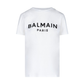 Cotton Printed Balmain Paris Logo T-shirt - White