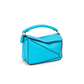Mini Puzzle Bag in Soft Grained Calfskin - Cyan
