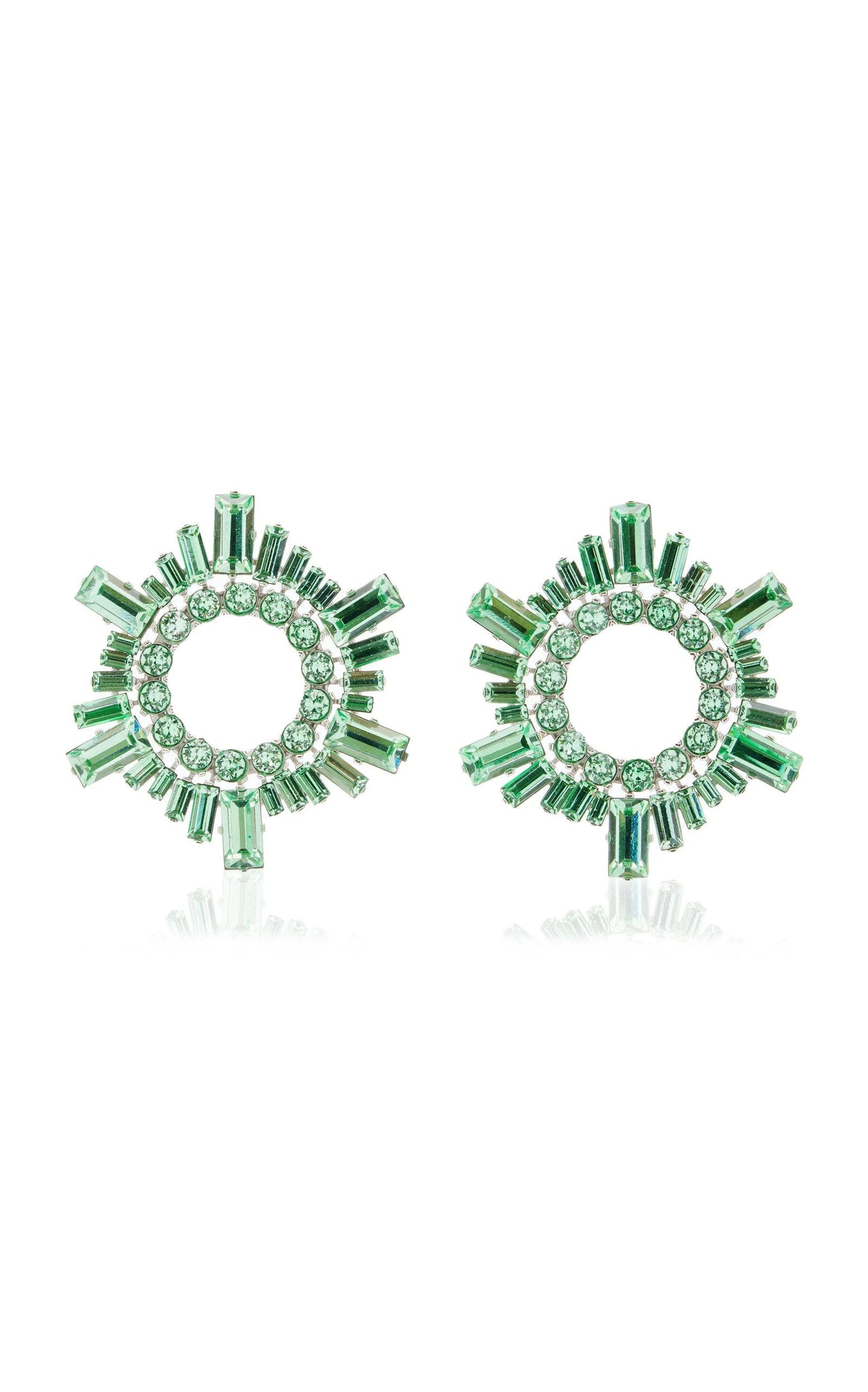 Mini Begum Crystal-embellished Earrings - Crysolite
