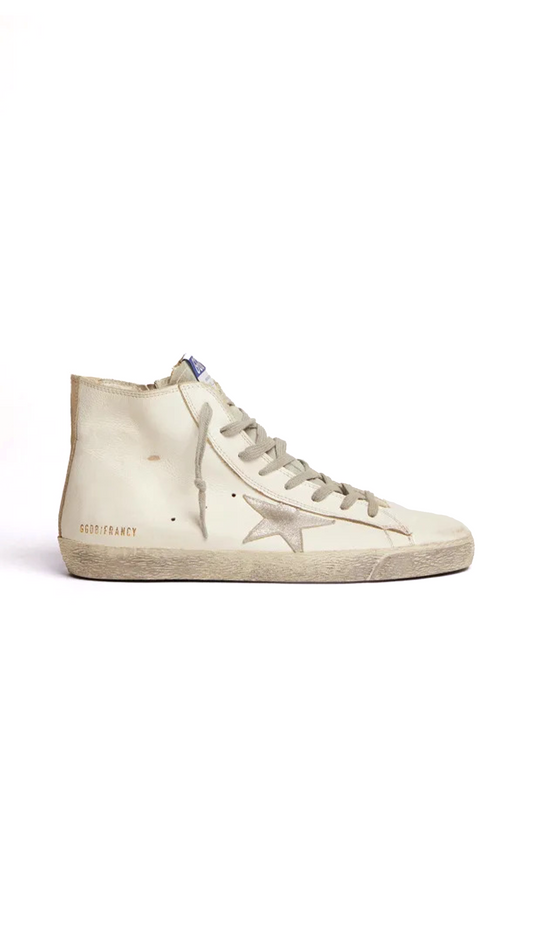 Francy Sneakers In Leather - White / Silver
