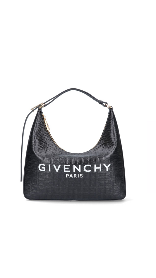 Moon Cut Out bag in 4G Coated Canvas - Black