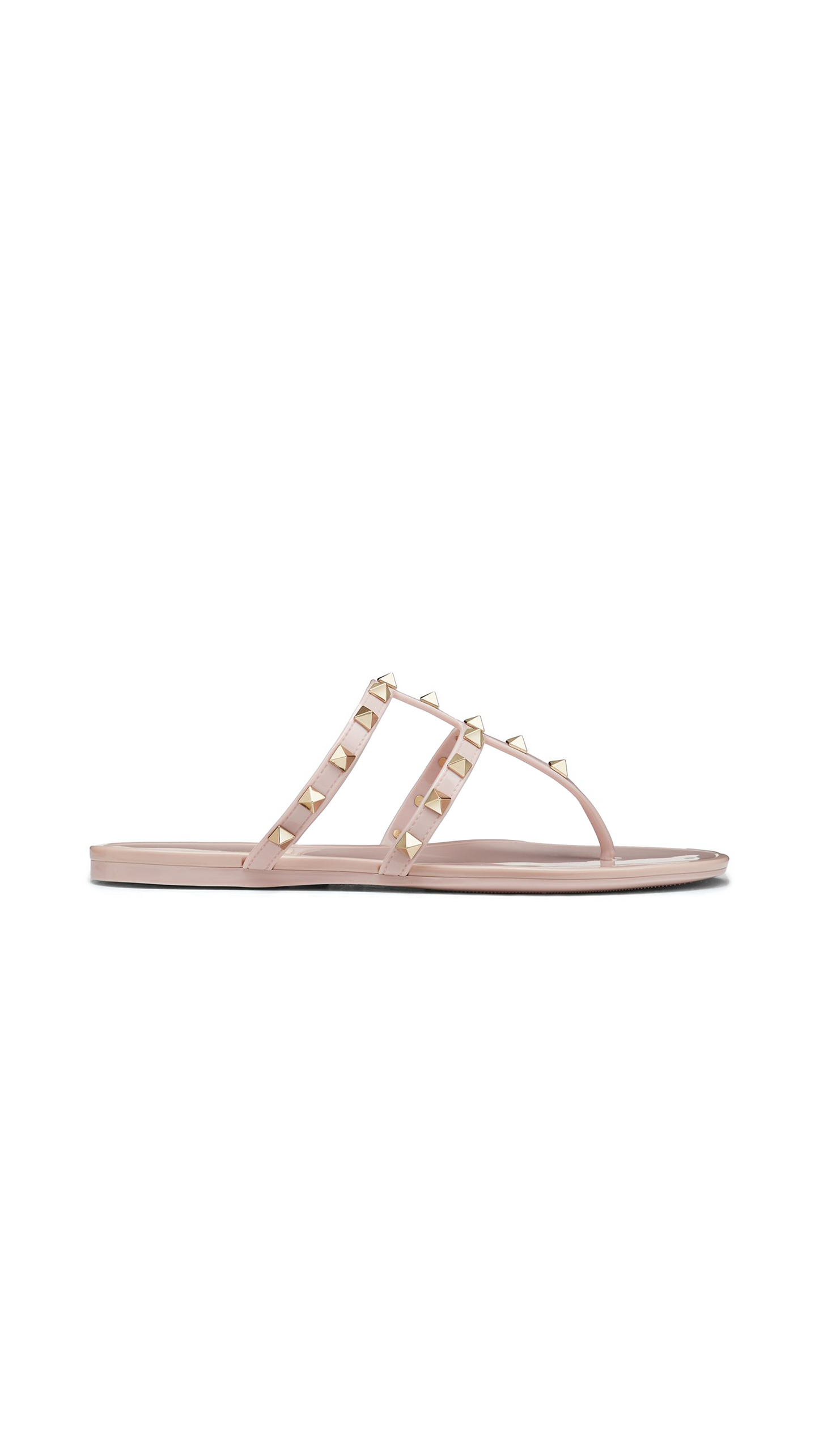 Rockstud Flat Rubber Sandal - Water Rose
