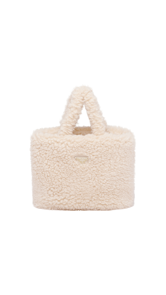 Wool and Cashmere Tote Bag - White