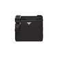Re-Nylon and Saffiano Shoulder Bag - Black